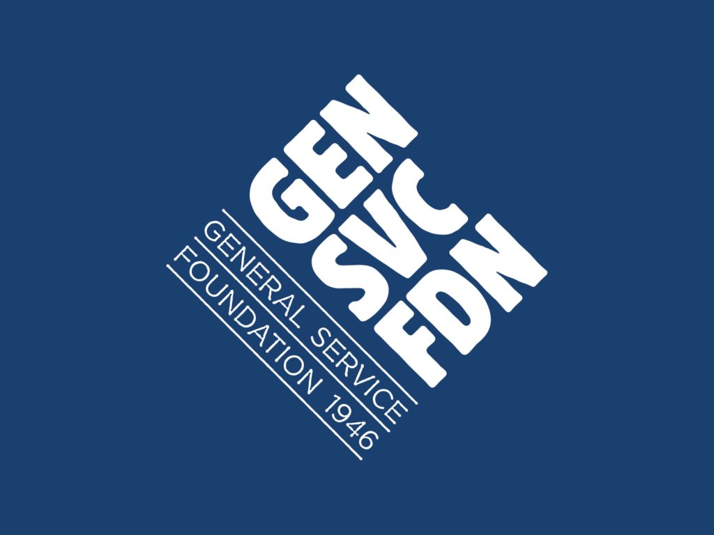 General Service Foundation: logo, white