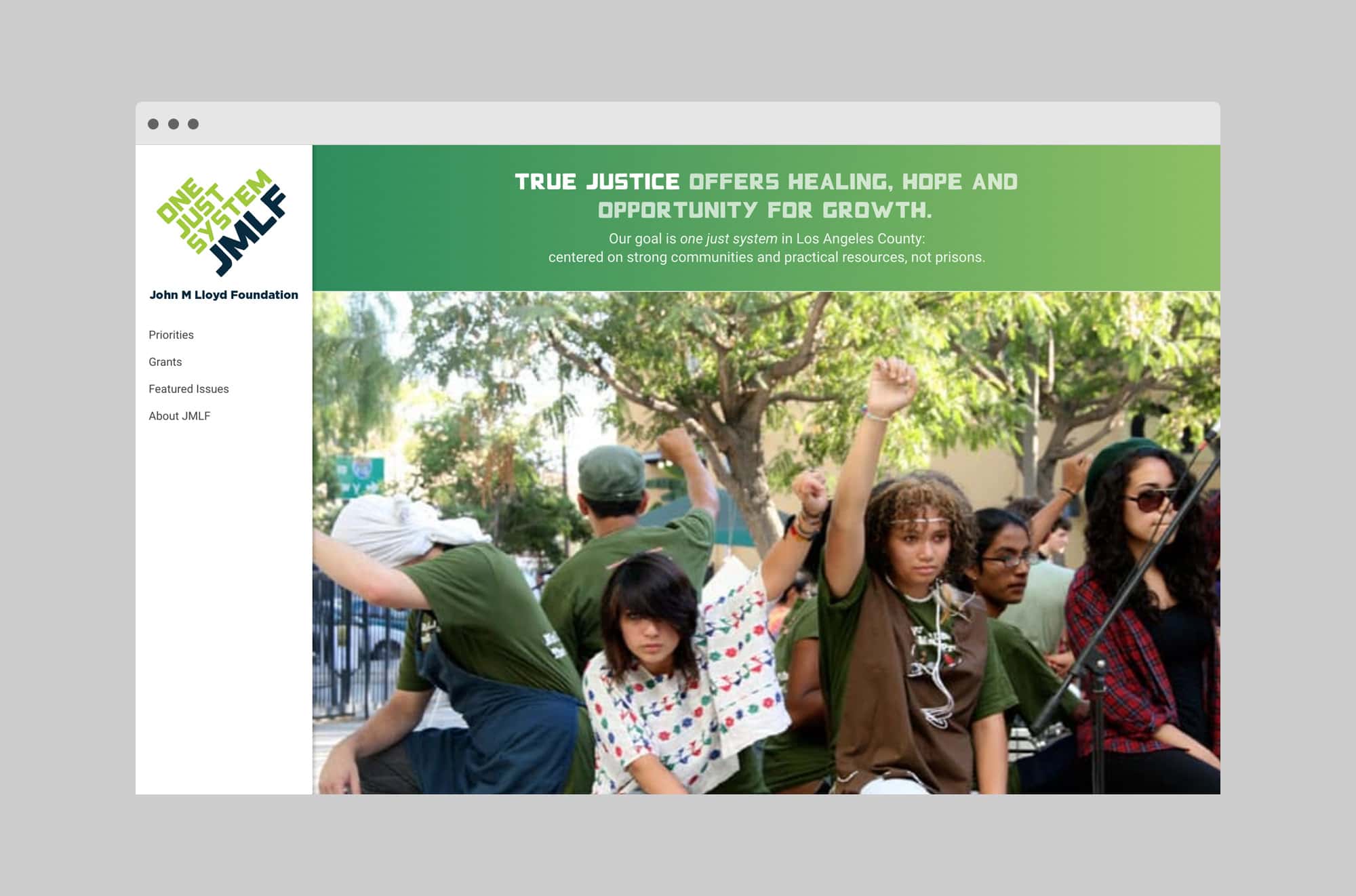 John M. Lloyd Foundation: website, home